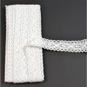 Csipke szim. 2,5cm 2. fehér