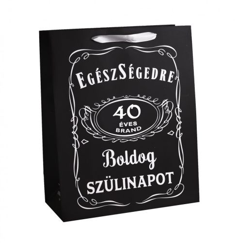 PAPÍRTÁSKA  MATT EGÉSZSÉGEDRE BOLDOG SZÜLINAPOT 40