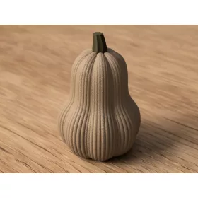   3D nyomtatott dekorációs nyújtott tök – 9 cm – karamel