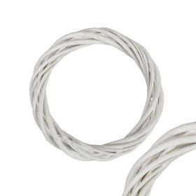 Fűzvessző koszorúalap fehér 15cm