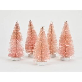 Mini fenyő barack szín 8cm 5db/csomag