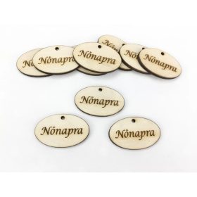   Natúr fa - "Nőnapra" ovál tábla 4cm 10db/csomag