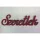 Fa "Szeretlek" felirat meggypiros 15cm