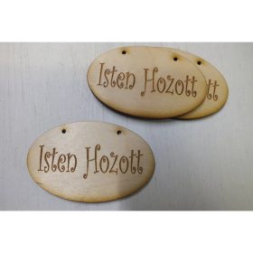   Natúr fa - "Isten hozott" ovál táblák 3db/csomag