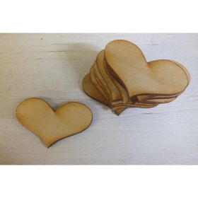 Natúr fa - Romantik szív 5cm 10db/csomag
