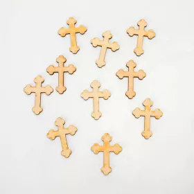 Natúr fa - Kereszt kicsi 3,7x4,5cm 10db/csomag