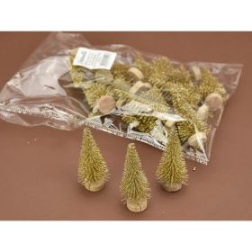Mini dekor fenyő arany 6cm 20db/csomag