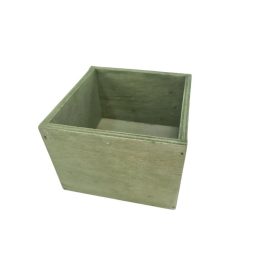 Dekoláda country-zöld rusztikus kocka 11*11*8cm 40/#