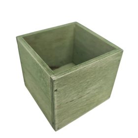 Dekoláda country-zöld rusztikus kocka 9*9*8cm 144/#