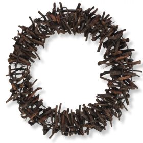 Tövises koszorú barna 35cm 8/#