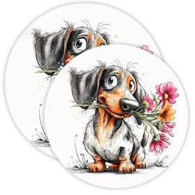   Nyomtatott fa tábla koszorú - közép Tacsis tavasz 11.8 cm