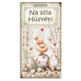 Nyomtatott fa tábla - Na szia Húsvét 13x24,3cm