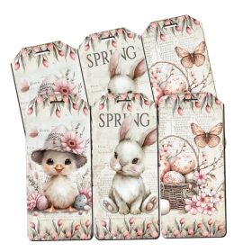   Nyomtatott dekorkarton - Húsvéti RSZ téma biléták 6db/csomag