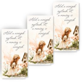   Nyomtatott dekorkarton - Ahol a virágok nyílnak.. 3db/csomag