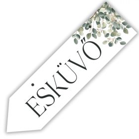Nyomtatott fa nyíl bal - Esküvő 30cm