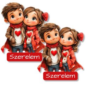Nyomtatott dekorkarton - Szerelmes pár szerelem 2db/csomag
