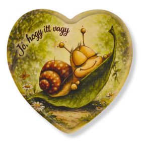 Nyomtatott natúr szív peremes - Csigás