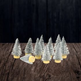 Fenyőfa ezüst glitteres 4cm 10db/csomag