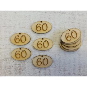   Natúr fa - Évfordulós gravírozott ovál táblák 10db/csomag