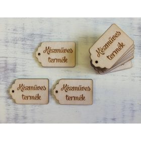   Natúr fa - "Kézműves termék" scrapbook tábla 10db/csomag