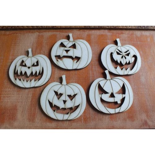 Natúr fa - Halloween tökök vegyes 5cm 5db/csomag