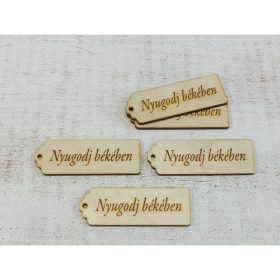   Natúr fa - "Nyugodj békében" scrapbook tábla 5db/csomag