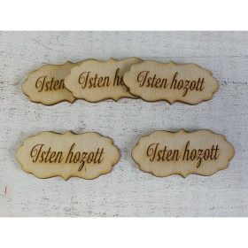   Natúr fa - "Isten hozott" fodros tábla 5db/csomag
