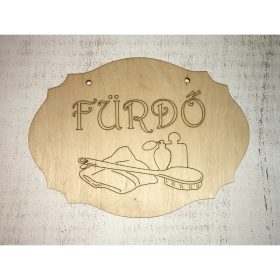 "Fürdő" rajzos tábla