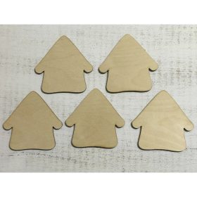 Natúr fa házikó 10cm 5db/csomag