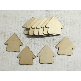 Natúr fa házikó 6cm 10db/csomag