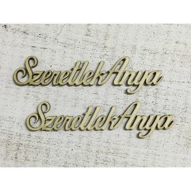 Natúr fa "Szeretlek Anya" felirat 2db/csomag