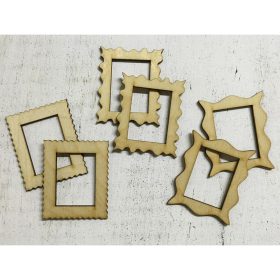 Natúr fa képkeret 3 stílusban 6db/csomag