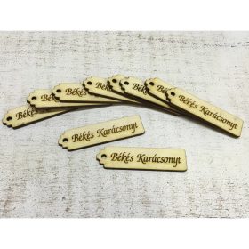   Fa "Békés karácsonyt" scrapbook tábla 6,5cm 10db/csomag