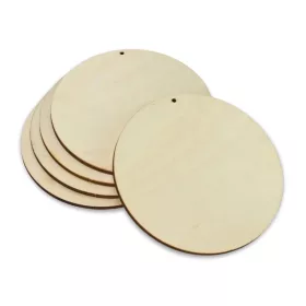 Fa kör lap lyukkal natúr 15cm 5db/csomag 80/#