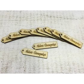   Natúr fa - "Áldott ünnepeket" hosszú scrapbook tábla 10db/csomag