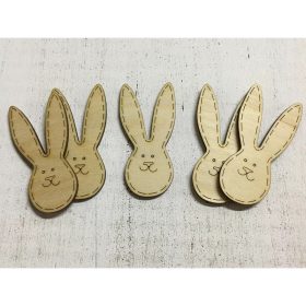 Natúr fa - Nyúl fej 8cm 5db/csomag