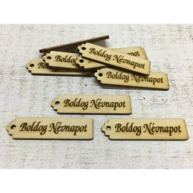   Natúr fa - "Boldog Névnapot" hosszú scrapbook tábla 10db/csomag