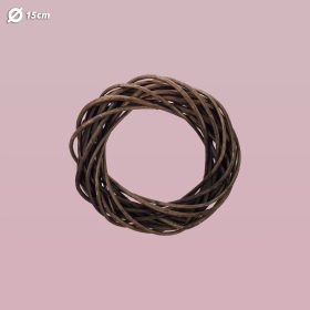 Fűzvessző koszorúalap barna 15cm 60/#