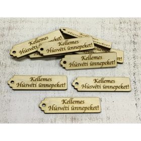   Natúr fa -"Kellemes Húsvéti ünnepeket!" hosszú scrapbook tábla 10db/csomag