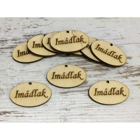 Natúr "Imádlak" ovál táblácska 10db/csomag