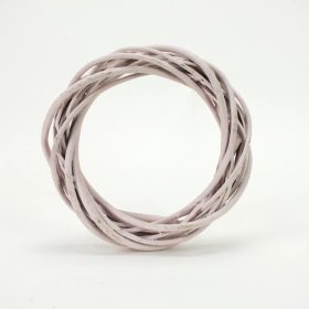 Fűzvessző koszorúalap pasztell rózsa 20cm 60/#