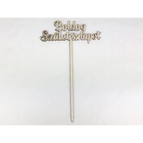   Natúr fa - Beszúrós "Boldog születésnapot" felirat 15cm
