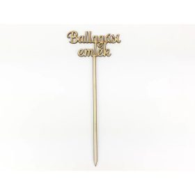   Natúr fa - Beszúrós " Ballagási emlék" felirat 24,5cm