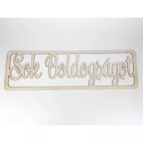 Natúr fa - "Sok boldogságot" tábla 74cm