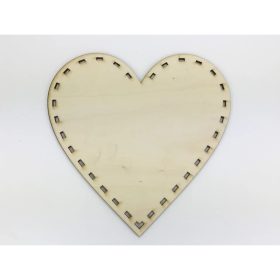 Natúr fa - Szalaggal körbefűzhető szív 20cm