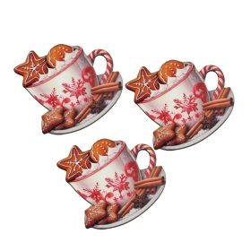   Nyomtatott dekorkarton - Karácsonyi forró csoki - fehér bögre 3db/csomag