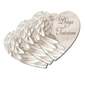   Nyomtatott dekorkarton - Drága Testvérem szív kegyelet 3db/csomag
