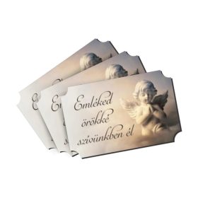   Nyomtatott dekorkarton - Emléked örökké szívünk.. angyal 3db/cs