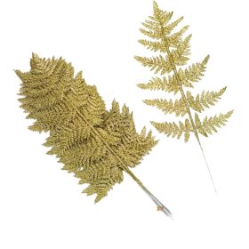 Páfránylevél csillámos arany 10db/csomag