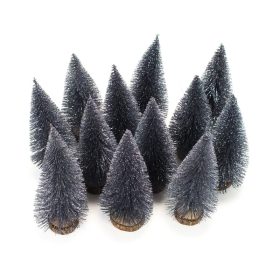 Dekor fenyőfa antracit 10cm 12db/cs
